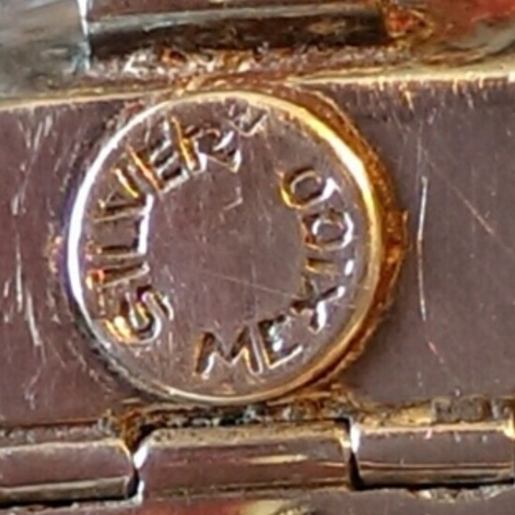 Vintage Saks Fifth  silver and black onyx bracelet - Picture 4 of 4